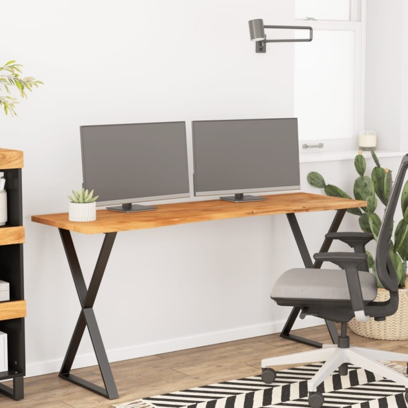 Dessus de bureau 160x50x2,5 cm rectangulaire bois massif acacia 560820560820
