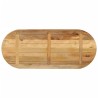 Dessus de table 100x50x3,8cm ovale bois massif de manguier brut 560833560833