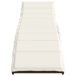 Chaise longue avec coussin marron 55x199x50 cm résine tressée 560838560838