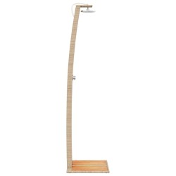 Douche d'extérieur beige 55x60x224cm résine tressée bois acacia 560855560855