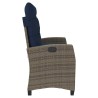Banc inclinable de jardin avec coussins gris résine tressée 560862560862