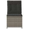 Canapé inclinable de jardin avec coussins gris résine tressée 560870560870