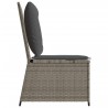 Canapé inclinable de jardin avec coussins gris résine tressée 560870560870