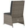 Canapé inclinable de jardin avec coussins gris résine tressée 560870560870