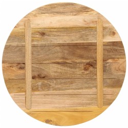Dessus de table Ø 70x1,5 cm rond bois massif de manguier brut 560874560874