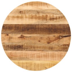 Dessus de table Ø 70x3,8 cm rond bois massif de manguier brut 560875560875