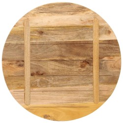 Dessus de table Ø 70x3,8 cm rond bois massif de manguier brut 560875560875