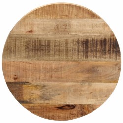 Dessus de table Ø 60x2,5 cm rond bois massif de manguier brut 560890560890