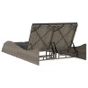 Chaise longue avec coussins gris 114x205x73 cm résine tressée 560895560895