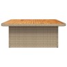 Table de jardin beige 110x110x71 cm résine tressée bois acacia 560904560904