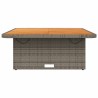Table de jardin gris 110x110x71 cm Résine tressée bois d'acacia 560907560907