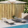 Chaise longue avec coussin beige 60x199x42 cm résine tressée 560923560923