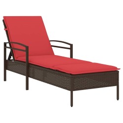 Transat avec coussin Marron 63 x 200 x 81 cm polyrotin 560926560926