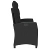 Banc inclinable de jardin avec coussins noir résine tressée 560931560931