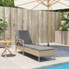 Chaise longue avec coussin beige 63x200x81 cm résine tressée 560935560935