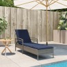 Chaise longue avec coussin Gris 63 x 200 x 81 cm Résine tressée (États-Unis uniquement) 560948560948