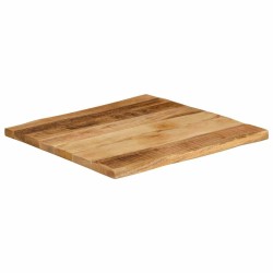 Dessus de table bord vivant 40x40x2,5 cm bois de manguier brut 561069561069