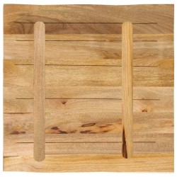 Dessus de table bord vivant 40x40x2,5 cm bois de manguier brut 561069561069