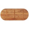 Dessus de table 120x50x2,5 cm ovale bois massif d'acacia 561072561072