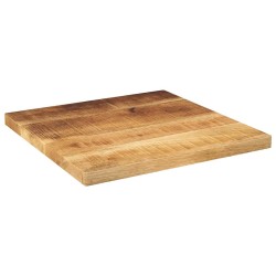 Dessus de table 50x50x2,5 cm carré bois massif de manguier brut 561092561092
