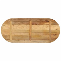 Dessus de table 100x40x3,8cm ovale bois massif de manguier brut 561098561098