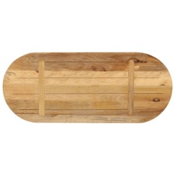 Dessus de table 80x40x3,8 cm ovale bois massif de manguier brut 561099561099
