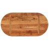Dessus de table 80x40x2,5 cm ovale bois massif d'acacia 561102561102