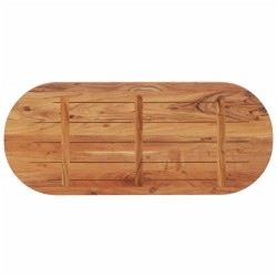 Dessus de table 120x50x3,8 cm ovale bois massif d'acacia 561103561103
