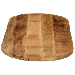Dessus de table 80x40x2,5 cm ovale bois massif de manguier brut 561107561107