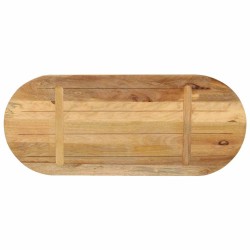 Dessus de table 80x40x2,5 cm ovale bois massif de manguier brut 561107561107