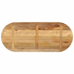 Dessus de table 140x60x2,5cm ovale bois massif de manguier brut 561108561108