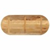 Dessus de table 140x60x2,5cm ovale bois massif de manguier brut 561108561108