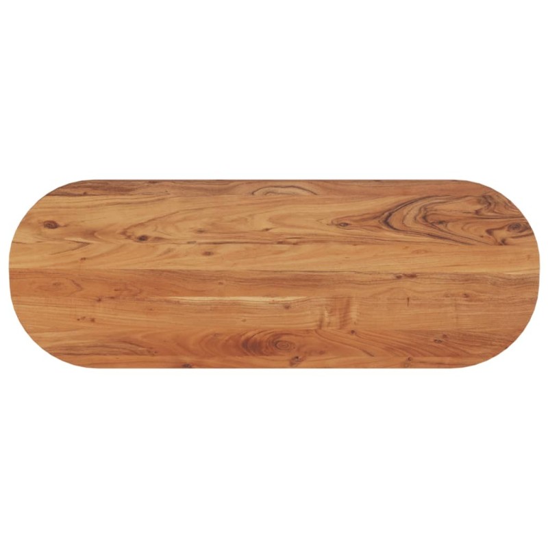 Dessus de table 110x40x3,8 cm ovale bois massif d'acacia 561114561114