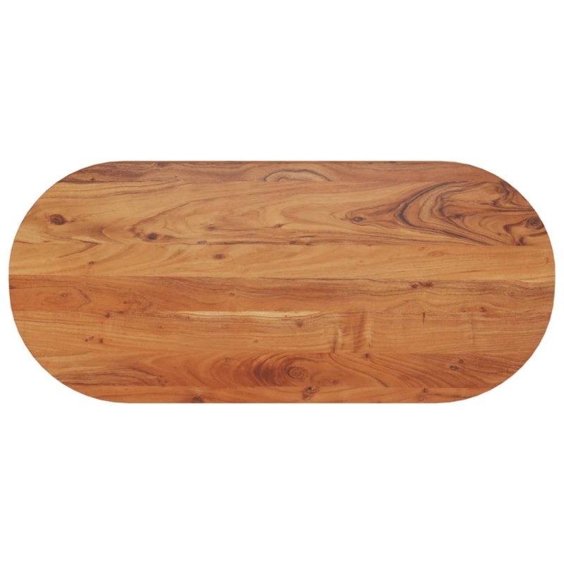 Dessus de table 110x50x3,8 cm ovale bois massif d'acacia 561120561120