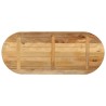 Dessus de table 140x50x2,5cm ovale bois massif de manguier brut 561122561122