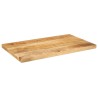 Dessus de table rectangulaire bois massif de manguier brut 561125561125