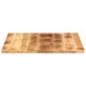Dessus de table 80x80x2,5 cm carré bois massif manguier brut 561138561138