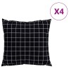 Coussins Éparpillés À carreaux 4 pcs Carreaux Noirs 40 x 40 cm 561186561186