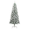 Sapin de Noël artificiel à charnières avec neige floquée 240 cm 561187561187