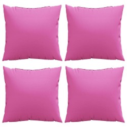 Coussins Éparpillés 4 pcs Rose 60 x 60 cm Tissu en Polyester 561192561192