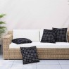 Coussins Éparpillés À carreaux 4 pcs Carreaux Noirs 50 x 50 cm 561197561197