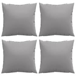 Coussins de canapé lot de 4 gris 50x50 cm tissu 561200561200