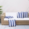 Coussins décoratifs lot de 4 bleu et blanc 40x40 cm tissu 561206561206