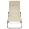 Chaises longues pliables lot de 2 crème textilène et acier 561207561207
