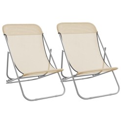 Chaises plage pliantes lot de 2 textilène acier enduit poudre 561208561208