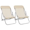 Chaises plage pliantes lot de 2 textilène acier enduit poudre 561208561208