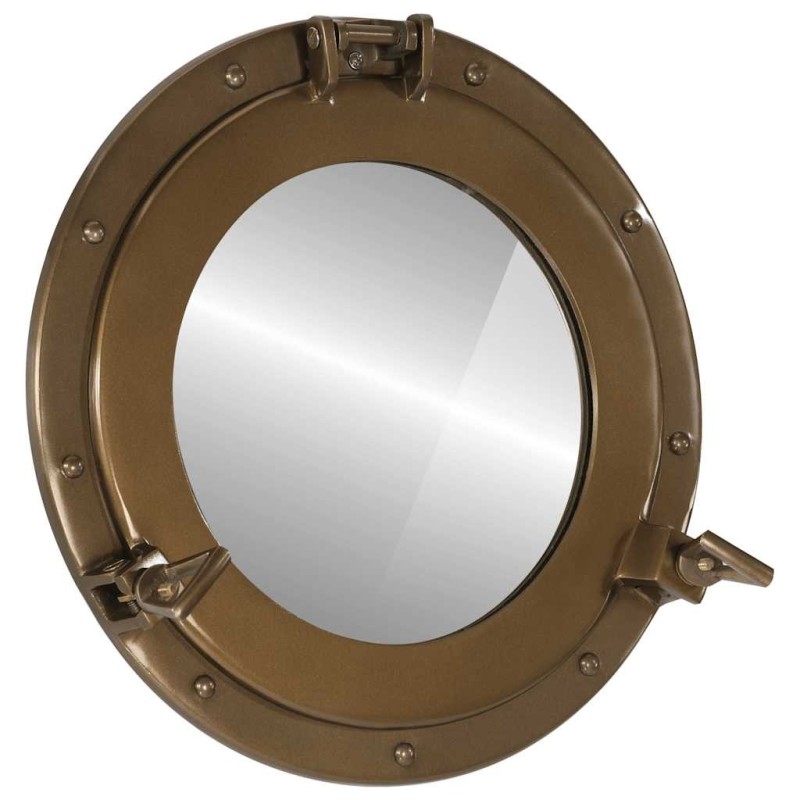 Miroir en forme de hublot mural Ø38 cm aluminium et verre 561213561213