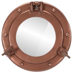 Miroir en forme de porthole mural Ø23 cm aluminium et verre 561215561215