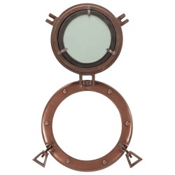 Miroir en forme de porthole mural Ø23 cm aluminium et verre 561215561215