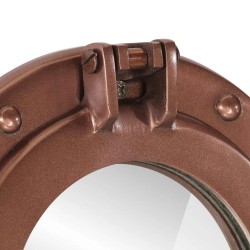 Miroir en forme de porthole mural Ø23 cm aluminium et verre 561215561215
